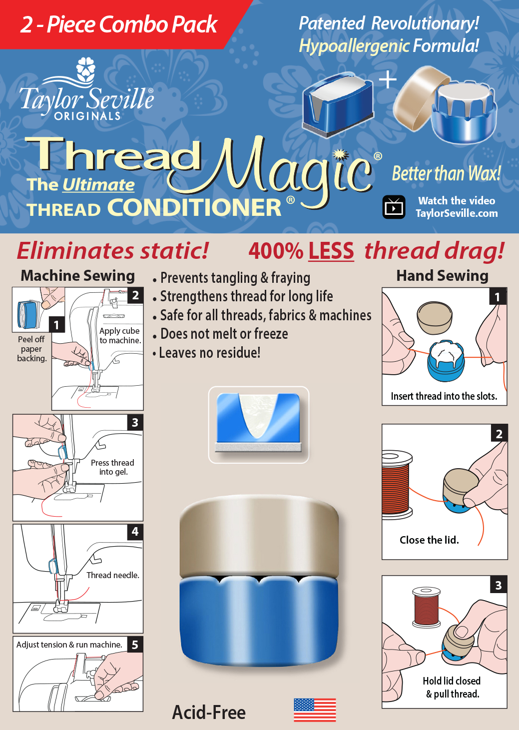  Thread Magic Thread Conditioner Combo, CLEAR : Everything Else